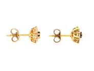 Smycken - ÖRHÄNGEN, 18K guld med 2 blå safirer och briljantslipade diamanter 0,84 ct ca W/SI-P - View 2