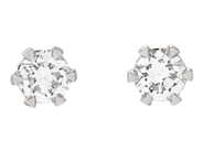 Smycken, ENSTENSÖRHÄNGEN, 18K vitguld, i auktion: Lilla Smycken – Tisdag 7 oktober