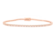 Smycken - TENNISARMBAND, 18K roséguld - View 1