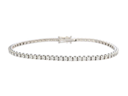 Smycken, TENNISARMBAND, 18K vitguld, i auktion: Klassiska – Lördag 27 september