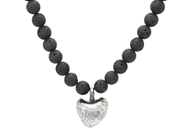 Smycken - COLLIER, silverpläterad alg - View 1