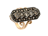 Smycken, RING, 14K guld/silver, i auktion: Lilla Smycken – Tisdag 7 oktober