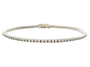 Smycken, TENNISARMBAND, 14K vitguld, i auktion: Klassiska – Lördag 25 oktober