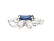 Smycken - CARMOSÉHÄNGE, 18K vitguld med oval blå safir 0,92 ct - View 2