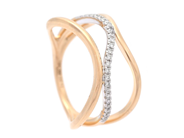 Smycken - RING, 18K guld med 25 briljantslipade diamanter 0,13 ctv - View 1