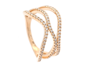 Smycken - RING, 18K guld med 60 briljantslipade diamanter 0,34 ctv - View 1