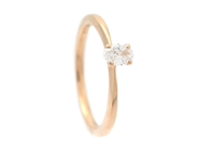 Smycken - ENSTENSRING, 18K guld med oval briljantslipad diamant 0,20 ct - View 1