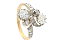 Smycken, RING, 18K guld/platina, i auktion: Klassiska – Lördag 25 oktober