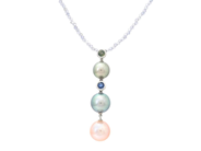 Smycken - COLLIER, fasetterade kulor av iolit - View 1