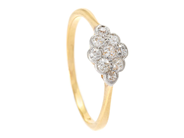 Smycken, RING, 18K guld/platina, i auktion: Lilla Smycken – Tisdag 4 november