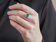 Smycken - CARMOSÉRING, 14K vitguld/platina - View 6