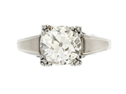 Smycken - ENSTENSRING, 18K vitguld gammalslipad diamant ca 2,16 ct enligt gravyr - View 3