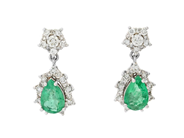 Smycken - ÖRHÄNGEN, 18K vitguld - View 1