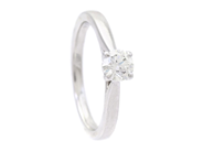 Smycken - ENSTENSRING, 18K vitguld - View 1