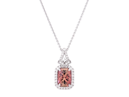 Smycken - HÄNGE MED KEDJA, 18K vitguld med rosa turmalin 1,89 ct - View 1