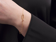 Smycken - ARMBAND, 18K guld med rosa turmalin 0,13 ct - View 2