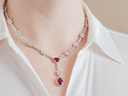 Smycken - COLLIER, 18K vitguld med rosa oval turmalin 2,14+ droppslipad rosa turmalin 3,05 ctv - View 5