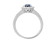 Smycken - RING, 18K vitguld med oval blå safir 1,26 ct - View 2