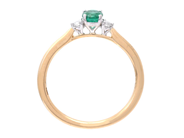 Smycken - RING, 18K guld med oval smaragd 0,36 ct - View 2