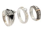 Smycken - 3 RINGAR, silver - View 1