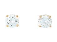 Smycken - ENSTENSÖRHÄNGEN, 18K guld - View 1