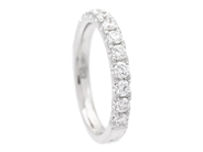 Smycken - ALLIANSRING, 18K platina med 13 briljantslipade diamanter 0,65 ctv - View 1