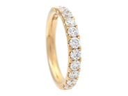 Smycken - RING, 18K guld med 11 briljantslipade diamanter 0,88 ctv - View 1