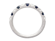 Smycken - ALLIANSRING, 18K vitguld med 5 blå safirer 0,55 ctv - View 2
