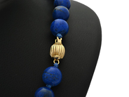 Smycken - COLLIER, lapis lazulikulor ca 12 mm - View 2