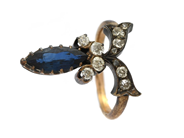 Smycken - RING, 14K guld/silver - View 1