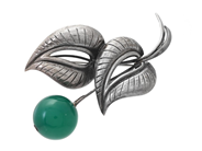 Smycken, BROSCH, silver, i auktion: Allmänna – Tisdag 25 november