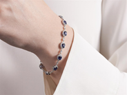 Smycken - ARMBAND, 18K vitguld med ovala blå safirer 4,61 ctv - View 5