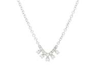 Smycken - COLLIER, 18K vitguld med 14 briljantslipade diamanter 0,07 ctv - View 1