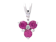 Smycken - HÄNGE, 18K guld med 3 rubiner 0,29 ctv - View 1