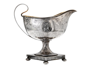 Silver, HANS LYBERG,  såssnipa, i auktion: Julklapps – Lördag 13 december