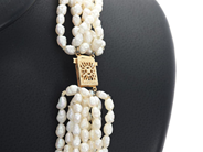 Smycken - PÄRLCOLLIER, 10 rader - View 2