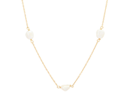 Smycken - COLLIER, 18K guld med 7 st barocka sötvattenspärlor pärlor ca 6 x 4,5 mm - View 1