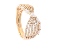 Smycken - RING, 18K guld med 7 navettslipade diamanter 0,29 ctv - View 1