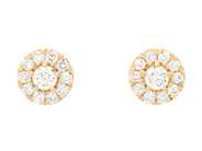 ÖRHÄNGEN, 18K guld, 22 briljantslipade diamanter ca 0,42 ctv, varav 2 mittstenarna ca 0,18 ctv, ca TW/VVS-VS, stift, vikt 2,4 g.