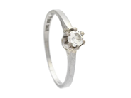 Smycken, ENSTENSRING, 18K vitguld, i auktion: Lilla Smycken – Tisdag 16 december 2025