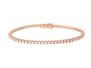 Smycken - TENNISARMBAND, 18K roséguld - View 1