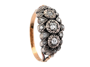 Smycken, RING, 19,2K guld och silver, i auktion: Lilla Smycken – Tisdag 16 december 2025