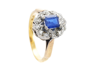 Smycken - RING, 18K guld/platina - View 1