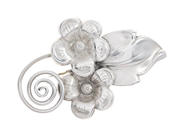 Smycken, BROSCH, silver, i auktion: Lilla Smycken – Tisdag 13 januari