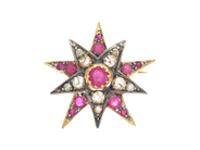 Smycken, BROSCH/HÄNGE, förgyllt sterlingsilver/14K guld, i auktion: Lilla Smycken – Tisdag 13 januari