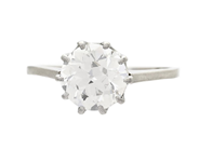 Smycken - ENSTENSRING, platina - View 3