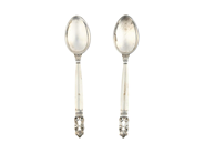 Silver, GEORG JENSEN, 2 kaffeskedar, i auktion: Nyårs – Lördag 27 december 2025