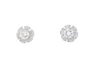 Smycken - ENSTENSÖRHÄNGEN, 18K vitguld - View 1