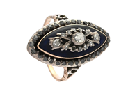 Smycken, RING, silver/14K guld, i auktion: Lilla Smycken – Tisdag 13 januari