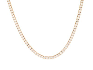 RIVIERECOLLIER, 18K guld, 156 briljantslipade diamanter ca 14,67 ctv, ca TW-TCr/VVS-VS, längd 50 cm, vikt 41,6 g.